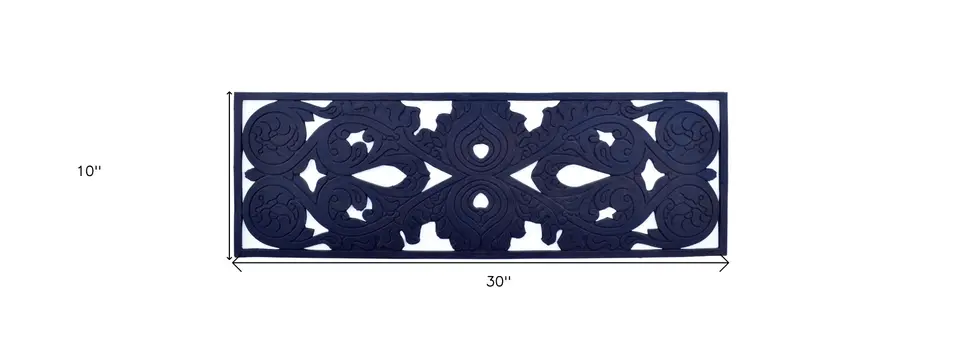10" X 30" Black Rubber Outdoor Door Mat