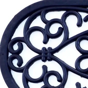 10" X 30" Black Rubber Outdoor Door Mat