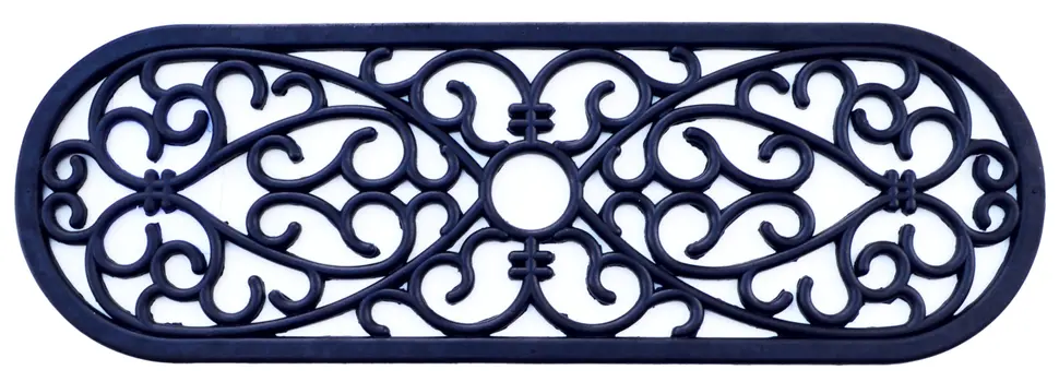 10" X 30" Black Rubber Outdoor Door Mat