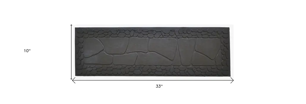 10" X 33" Black Rubber Outdoor Door Mat