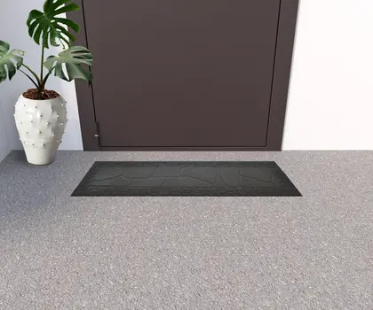 10" X 33" Black Rubber Outdoor Door Mat