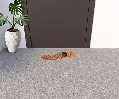 8" X 19" Brown Coir Outdoor Boot Scraper