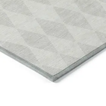 3' X 5' Ivory And Beige Geometric Washable Indoor Outdoor Area Rug
