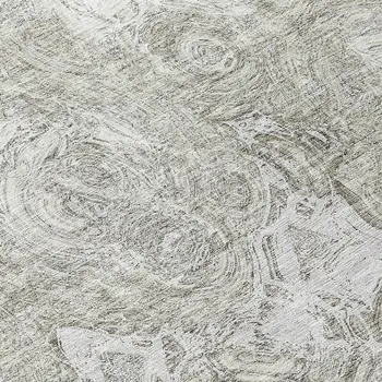 8' Ivory Taupe And Beige Round Abstract Washable Indoor Outdoor Area Rug