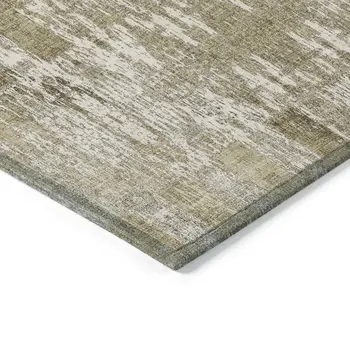 9' X 12' Beige Ivory And Tan Moroccan Washable Indoor Outdoor Area Rug