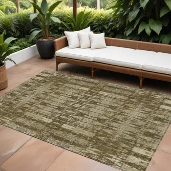 9' X 12' Chocolate Taupe And Beige Moroccan Washable Indoor Outdoor Area Rug