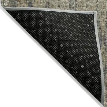 3' X 5' Gray Taupe And Beige Moroccan Washable Indoor Outdoor Area Rug
