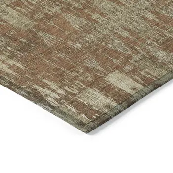 10' X 14' Orange Taupe And Beige Moroccan Washable Indoor Outdoor Area Rug