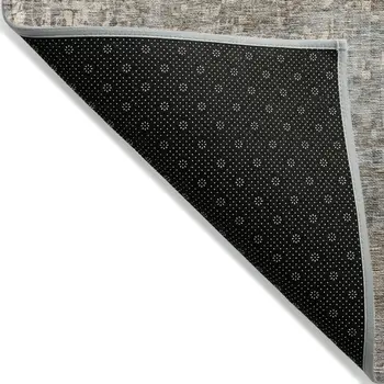 8' X 10' Beige Gray And Taupe Abstract Washable Indoor Outdoor Area Rug