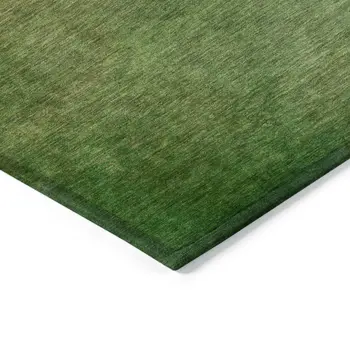 10' X 14' Blush Taupe And Green Ombre Washable Indoor Outdoor Area Rug