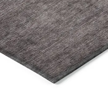 3' X 5' Gray Charcoal And Brown Ombre Washable Indoor Outdoor Area Rug