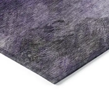 8' X 10' Purple Eggplant And Lavender Abstract Washable Indoor Outdoor Area Rug
