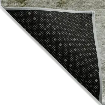 3' X 5' Taupe Beige And Brown Abstract Washable Indoor Outdoor Area Rug