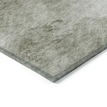 9' X 12' Taupe Beige And Brown Abstract Washable Indoor Outdoor Area Rug