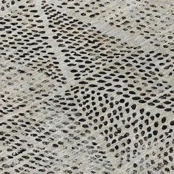 10' X 14' Gray Beige And Black Geometric Washable Indoor Outdoor Area Rug