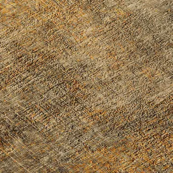 8' Brown Beige And Taupe Round Abstract Washable Indoor Outdoor Area Rug