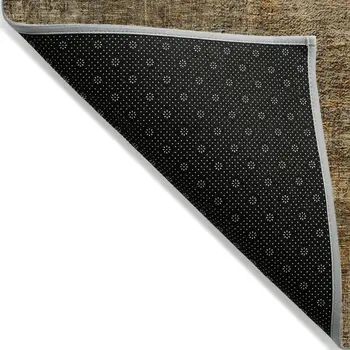 9' X 12' Brown Beige And Taupe Abstract Washable Indoor Outdoor Area Rug