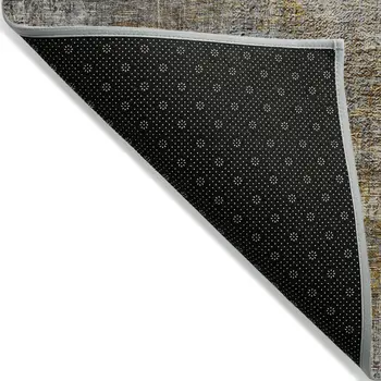 8' X 10' Gray Silver And Charcoal Abstract Washable Indoor Outdoor Area Rug
