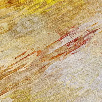 10' X 14' Orange Copper And Terra Cotta Abstract Washable Indoor Outdoor Area Rug