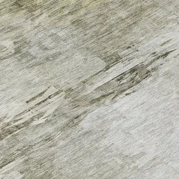 8' Taupe Beige And Brown Round Abstract Washable Indoor Outdoor Area Rug