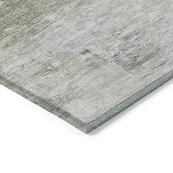 8' X 10' Taupe Beige And Brown Abstract Washable Indoor Outdoor Area Rug