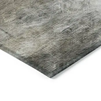 5' X 8' Beige Taupe And Gray Abstract Washable Indoor Outdoor Area Rug