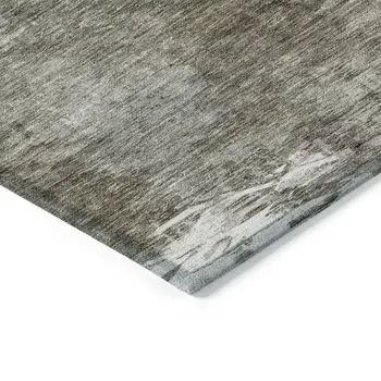 8' X 10' Taupe Beige And Ivory Abstract Washable Indoor Outdoor Area Rug