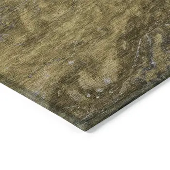 5' X 8' Brown Taupe And Chocolate Abstract Washable Indoor Outdoor Area Rug