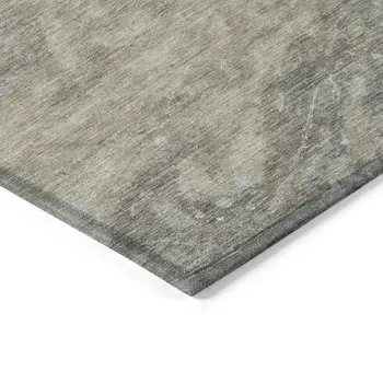 5' X 8' Taupe Beige And Ivory Abstract Washable Indoor Outdoor Area Rug