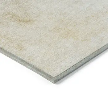 5' X 8' Taupe Beige And Ivory Ombre Washable Indoor Outdoor Area Rug