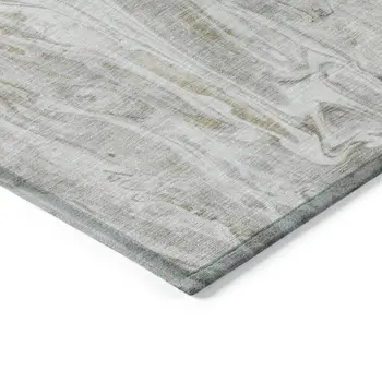 8' X 10' Taupe Beige And Ivory Abstract Washable Indoor Outdoor Area Rug