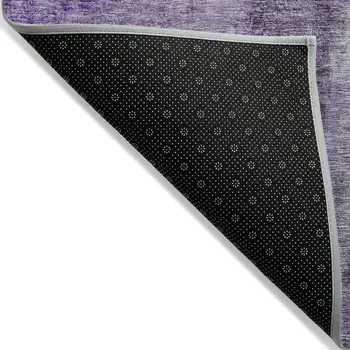 10' X 14' Purple And Lavender Abstract Washable Indoor Outdoor Area Rug
