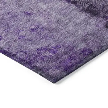 10' X 14' Purple And Lavender Abstract Washable Indoor Outdoor Area Rug