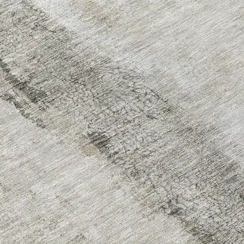 8' Taupe Beige And Gray Round Abstract Washable Indoor Outdoor Area Rug
