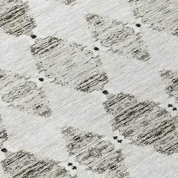 8' Taupe Beige And Coffee Round Moroccan Washable Indoor Outdoor Area Rug
