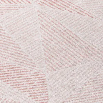 10' X 14' Blush And Pink Geometric Washable Indoor Outdoor Area Rug