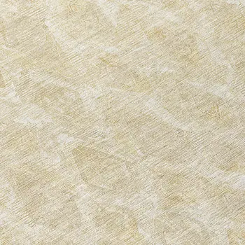 8' Beige Taupe And Tan Round Geometric Washable Indoor Outdoor Area Rug