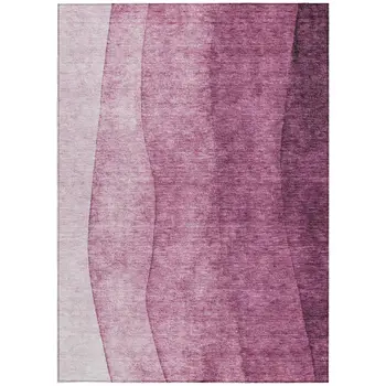 8' X 10' Merlot Blush And Pink Ombre Washable Indoor Outdoor Area Rug
