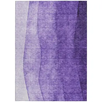 8' X 10' Purple Lilac And Lavender Ombre Washable Indoor Outdoor Area Rug