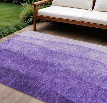8' X 10' Purple Lilac And Lavender Ombre Washable Indoor Outdoor Area Rug