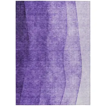 8' X 10' Purple Lilac And Lavender Ombre Washable Indoor Outdoor Area Rug