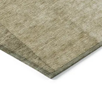 5' X 8' Taupe Beige And Ivory Ombre Washable Indoor Outdoor Area Rug