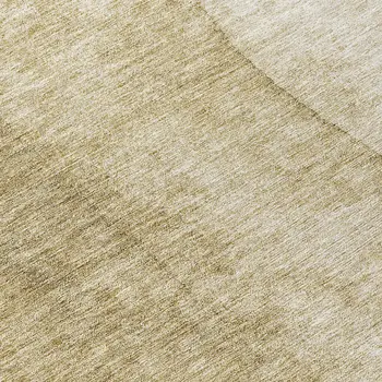 8' Taupe Beige And Ivory Round Ombre Washable Indoor Outdoor Area Rug