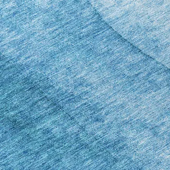8' Teal Blue Aqua And Turquoise Round Ombre Washable Indoor Outdoor Area Rug