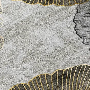 8' Gray Charcoal And Silver Round Floral Washable Indoor Outdoor Area Rug