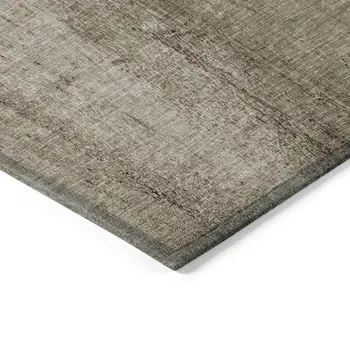 3' X 5' Taupe Brown And Khaki Nautical Washable Indoor Outdoor Area Rug