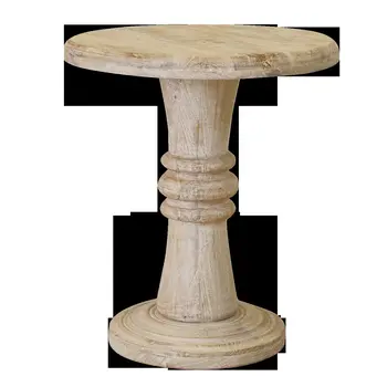 28" Brown Solid Wood End Table
