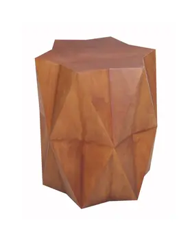 24" Brown Solid Wood End Table