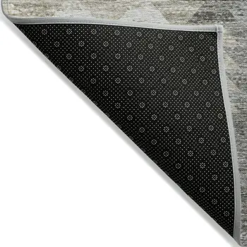 8' X 10' Taupe Beige And Tan Geometric Washable Indoor Outdoor Area Rug