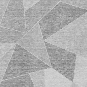 3' X 5' Gray Silver And Graphite Geometric Washable Indoor Outdoor Area Rug
